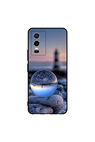 Covernex غطاء حماية لهاتف فيفو Y76 5G، تصوير رائع للطبيعة في زجاج دائري
