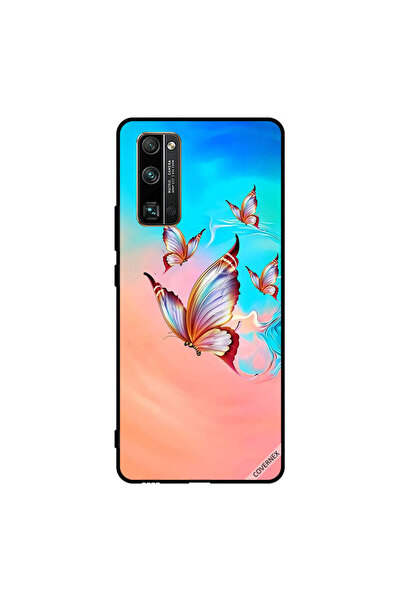 Covernex غطاء حماية لهاتف Honor 30 Pro - فراشات تحلق فوق لون الطلاء