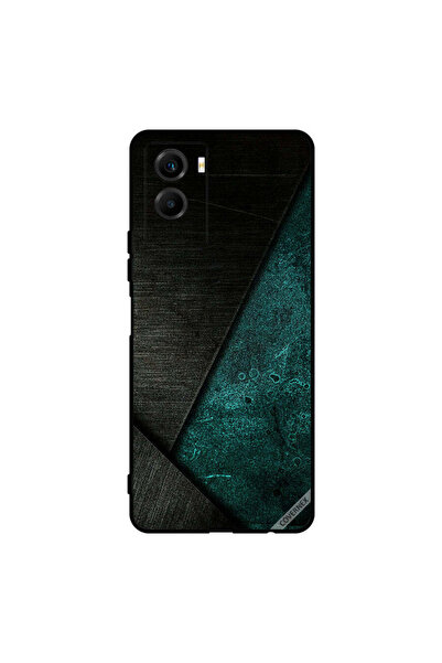 Covernex Protective Case Cover For Vivo Y55s 5G Black & Dark Green Pattern