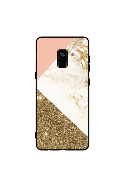 Covernex غطاء حماية لهاتف سامسونج جالاكسي A8+ (2018) بنمط لامع ذهبي وغير لامع