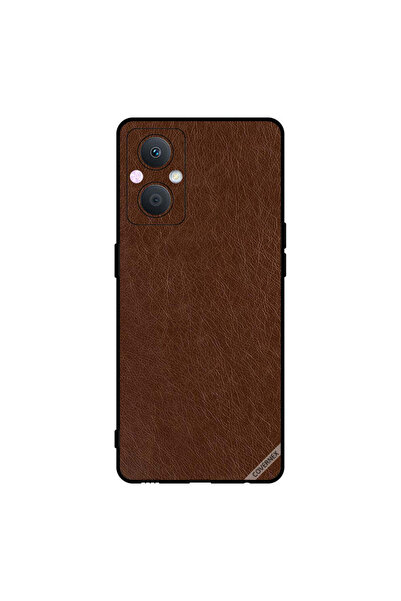 Covernex غطاء حماية لهاتف Oppo A96 بنمط جلدي بني داكن