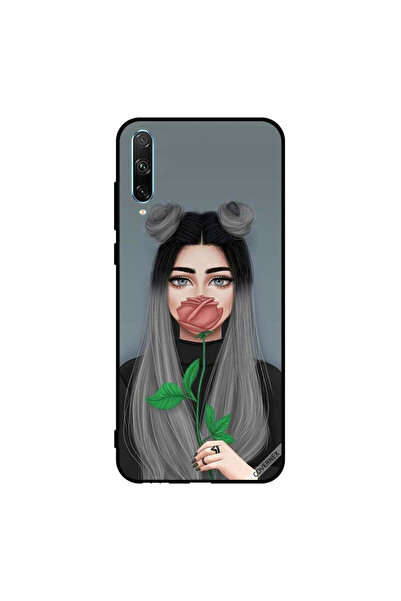 Covernex غطاء حماية لهاتف Honor 30i بطبعة فتاة لطيفة تخفي فمها على شكل وردة ا...