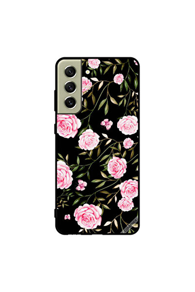 Covernex غطاء حماية لهاتف سامسونج S21 FE ورود وردية في باقات من الأوراق الصغيرة