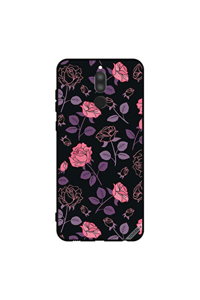 Covernex غطاء حماية لهاتف هواوي ميت 10 لايت - زهور وردية وأرجوانية