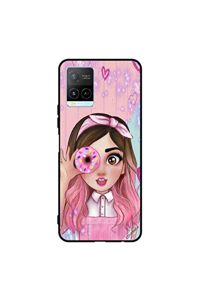 Covernex غطاء حماية لهاتف Vivo Y32 فتاة صغيرة لطيفة تحمل دونات