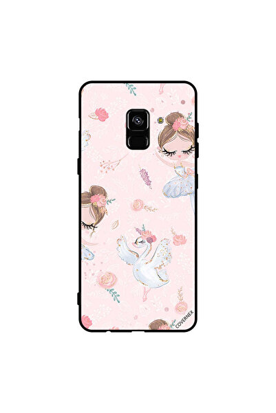 Covernex غطاء حماية لهاتف سامسونج جالاكسي A8+ (2018) - فتاة وزهور