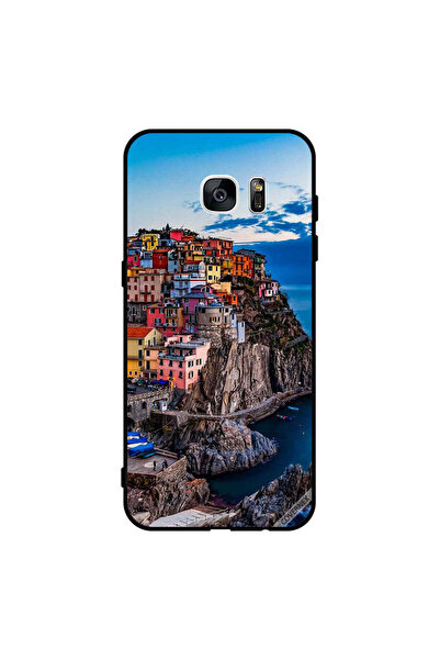 Covernex غطاء حماية لهاتف سامسونج جالاكسي إس 7 إيدج - منازل ملونة على البحر