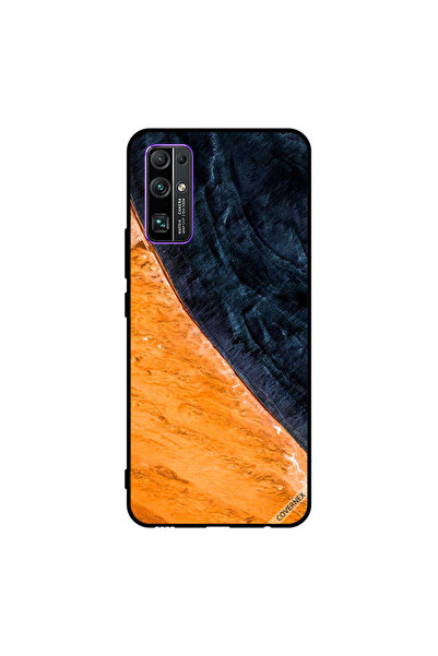Covernex غطاء حماية لهاتف Honor 30 بنمط طلاء أصفر وأسود