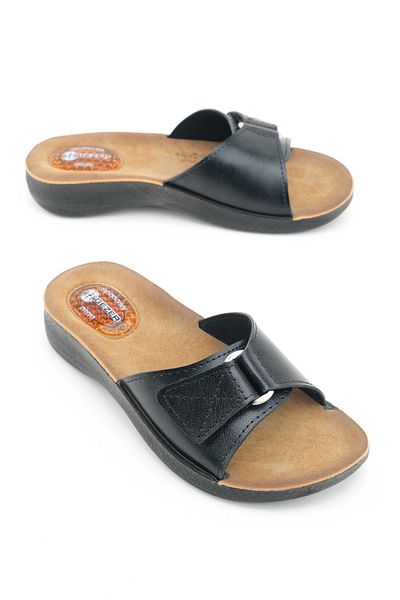GEZER Women's Summer Massage Soft Comfortable Sole Single Velcro Adjustable Daily Slippers