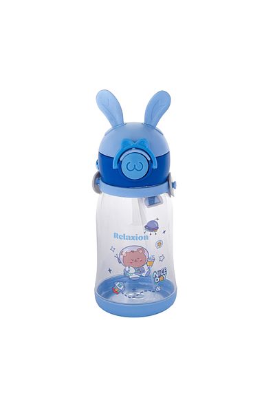Relaxion , Eared, Neck Hanger, Imported Luxury Blue Flask/Water Bottle 600 ml (444)