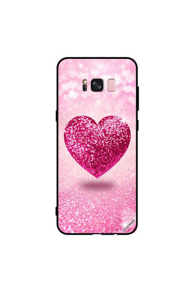 Covernex غطاء حماية لهاتف سامسونج جالاكسي S8+ - قلب وردي لامع