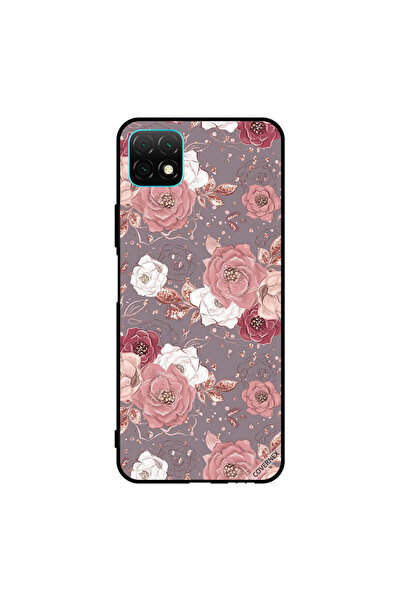 Covernex غطاء حماية لهاتف هواوي نوفا Y60 بنقشة زهور بلون الشوكولاتة