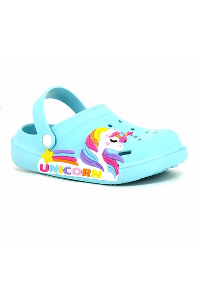 Benittokids Calx Girl's Unicorn Figured Αντιολισθητική Άνετη Σόλα Πισίνα - Παραλία - Διακοπές - Κήπος Cross Slippers San