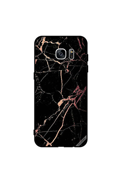 Covernex غطاء حماية لهاتف سامسونج جالاكسي S7 إيدج بنمط رخامي أسود