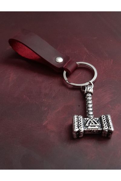 BSN Store Thor Hammer Figure Keychain Premium Hand Made Real Leather Keychain