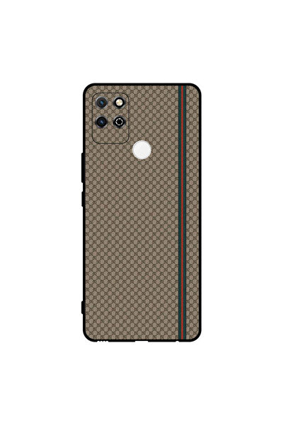 Covernex غطاء حماية لهاتف Honor Play 5T بخطوط حمراء وخضراء على نمط بني