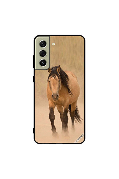 Covernex غطاء حماية لهاتف سامسونج S21 FE سباق الخيل البني