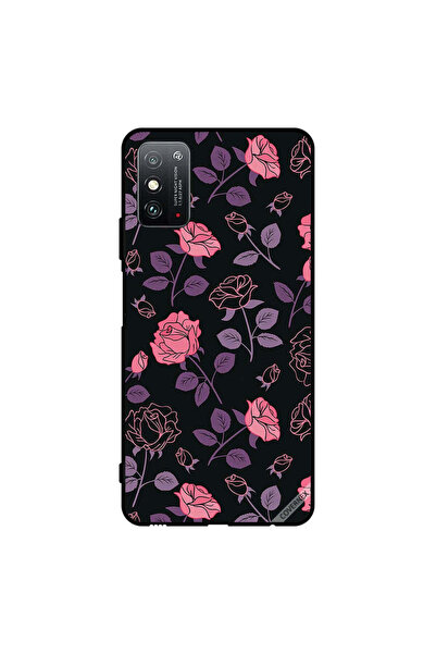 Covernex غطاء حماية لهاتف Honor X10 Max 5G - زهور وردية وأرجوانية
