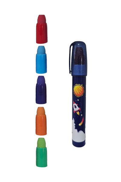 FixPoint Cute Egg-Laying Rocket Eraser Navy Blue Space Rocket (1 Piece)