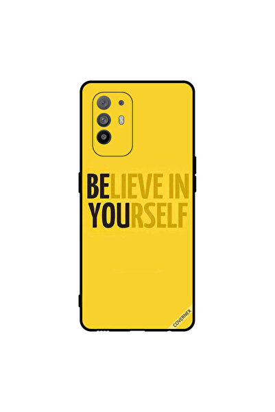 Covernex غطاء حماية لهاتف Oppo A95 Beleive In Yourself أصفر