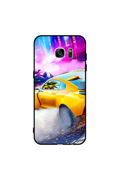 Covernex غطاء حماية لهاتف سامسونج جالاكسي S7 إيدج - سيارة صفراء