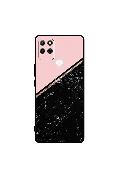 Covernex غطاء حماية لهاتف Honor Play 5T - أسود رخامي وشريط ذهبي