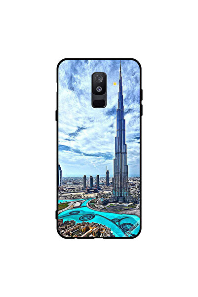 Covernex غطاء حماية لهاتف سامسونج جالاكسي A6+ (2018) برج خليفة - غيوم تلامس ا...