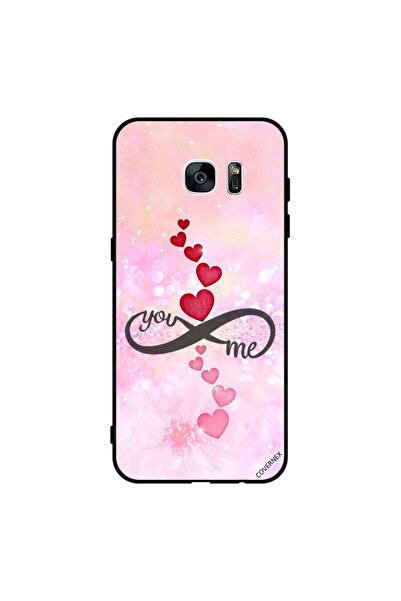 Covernex غطاء حماية لهاتف سامسونج جالاكسي إس 7 إيدج - قلوب حمراء ووردية - يو ...