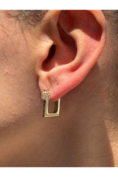 Has Kuyumcum 14 Ayar Altın Taşlı Ataç Venüs Küpe