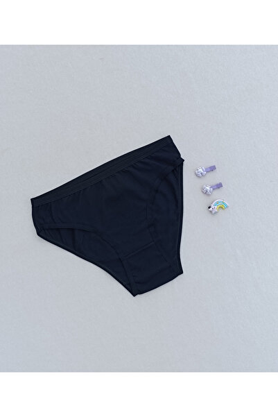 siyalife Γυναικείο βαμβακερό χτενισμένο ύφασμα μαύρο εσώρουχο μπικίνι