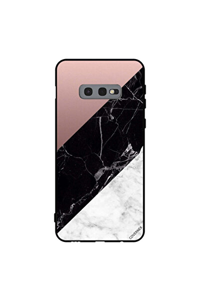 Covernex غطاء حماية لهاتف سامسونج جالاكسي S10e، أبيض، أسود، سطح رخامي بنمط عادي