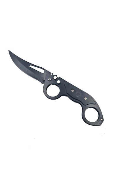 dalimag 2-Ring Knife, Automatic Opening, Steel Blade, Belt Attachment System, Black, 21 cm, Dalimag