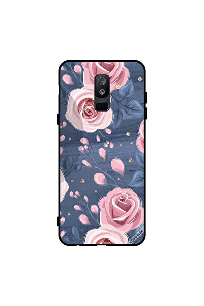 Covernex غطاء حماية لهاتف سامسونج جالاكسي A6+ (2018) بنقشة ورود وردية وأوراق ...