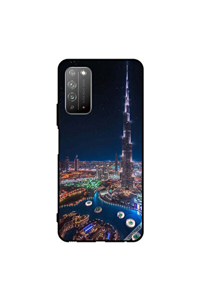 Covernex غطاء حماية لهاتف Honor X10 5G - منظر ليلي لوسط المدينة