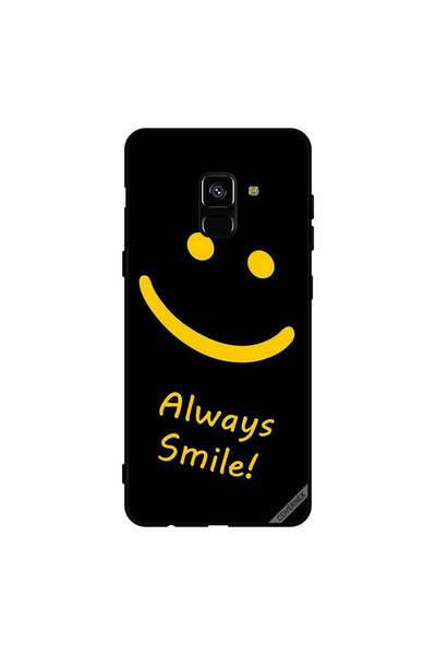 Covernex غطاء حماية لهاتف سامسونج جالاكسي A8+ (2018) - أصفر مبتسم دائمًا