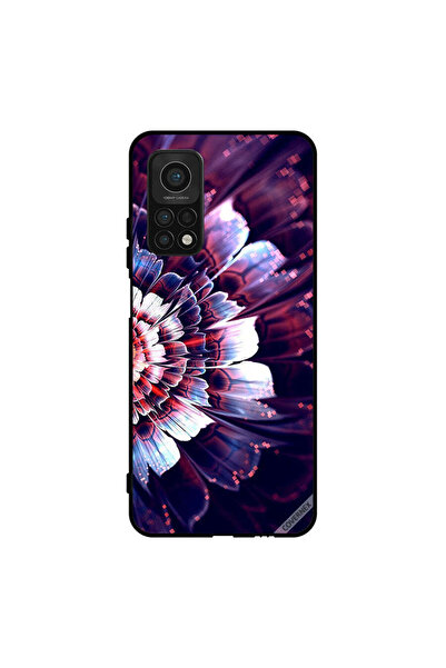 Covernex غطاء حماية لهاتف شاومي مي 10 تي برو 5 جي مع زهرة كبيرة منعكسة على ال...