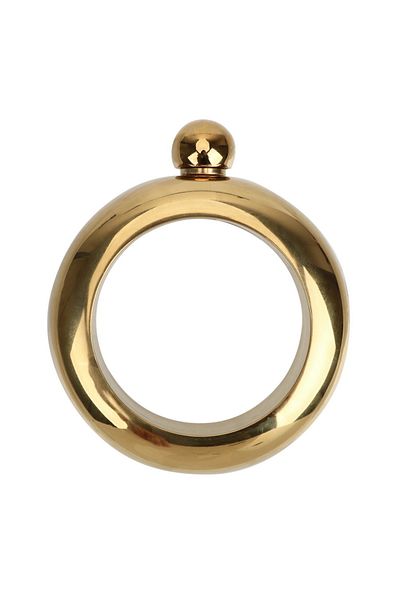Choice Gold 3.5 oz Drinkware Accessories for Whiskey Vodka Alcohol Round Chic Hip Flask Bracelet Elegant Wi