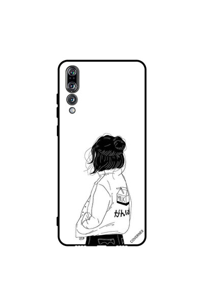 Covernex غطاء حماية لهاتف هواوي بي 20 برو فتاة تفكر بعمق كبير