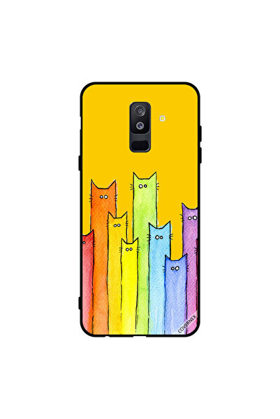 Covernex غطاء حماية لهاتف سامسونج جالاكسي A6+ (2018) - تصميم دمية قطة