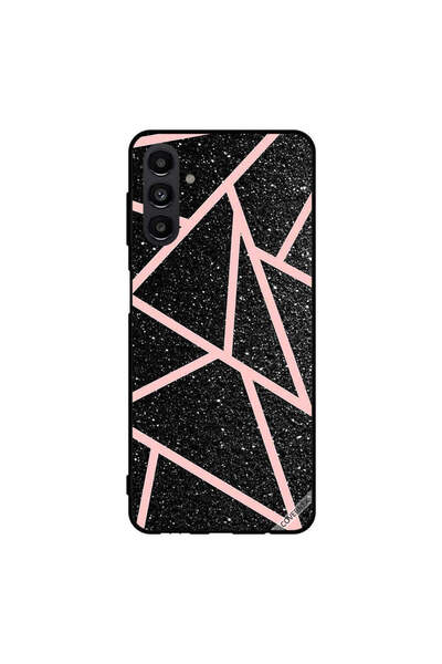 Covernex غطاء حماية لهاتف سامسونج جالاكسي A13 5G أسود لامع بنقشة مسارات وردية...