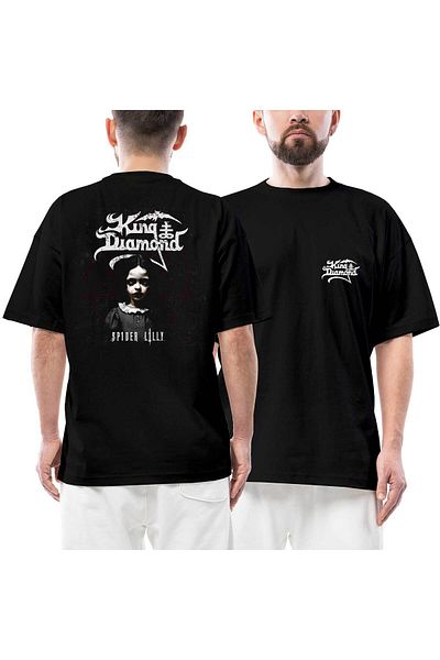 Z zepplin Μπλουζάκι King Diamond Spider Lilly μπροστινό πίσω με στάμπα μαύρο oversize