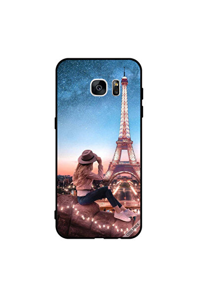 Covernex غطاء حماية لهاتف سامسونج جالاكسي إس 7 إيدج - فتاة قبعة بنية اللون وب...