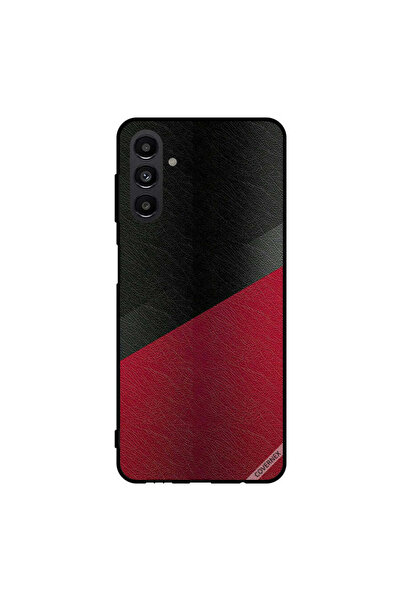Covernex غطاء حماية لهاتف سامسونج جالاكسي A13 5G بنقشة جلد أسود وأحمر