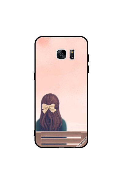 Covernex غطاء حماية لهاتف سامسونج جالاكسي إس 7 إيدج - فتاة جميلة على مقعد