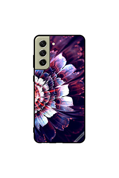 Covernex غطاء حماية لهاتف سامسونج S21 FE مع زهرة كبيرة منعكسة على الجانب الأيسر