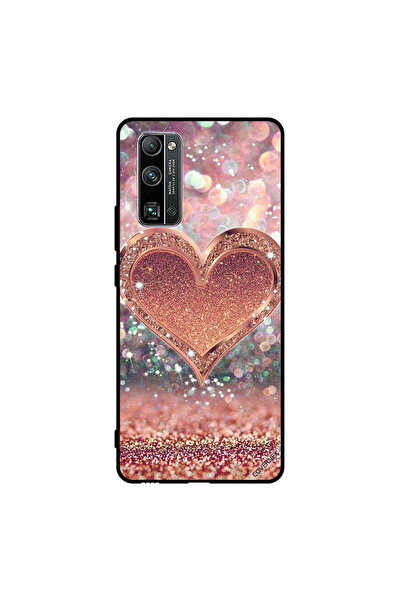 Covernex غطاء حماية لهاتف Honor 30 Pro+ بتصميم قلب ذهبي لامع