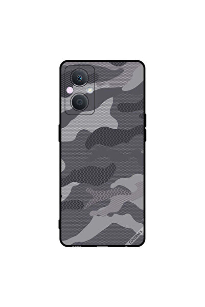 Covernex Protective Case Cover For Oppo A96 Grey Camouflage Pattern