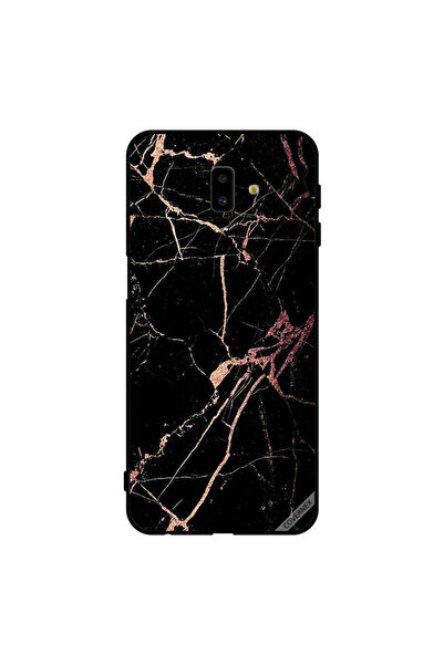 Covernex غطاء حماية لهاتف سامسونج جالاكسي J6+ بنمط رخامي أسود