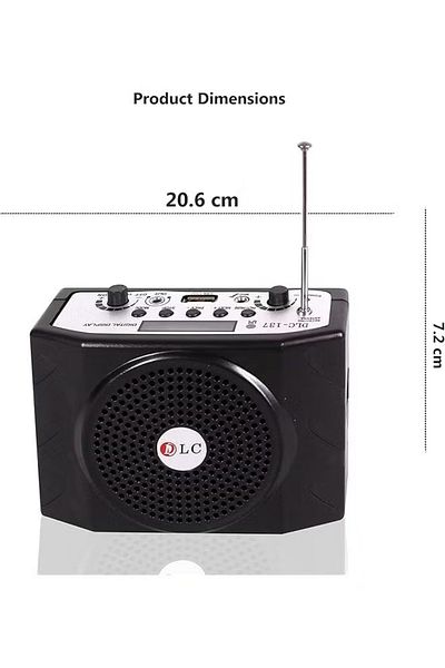 DLC Portable Amplifier With Usb Tf Card And Fm Radio Remote Control Black