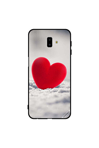 Covernex غطاء حماية لهاتف سامسونج جالاكسي J6+ بتصميم قلب أحمر جميل